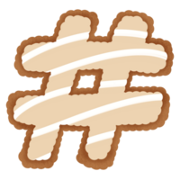 Hand drawn gingerbread symbol png