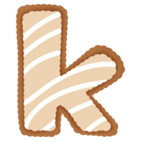 Hand drawn gingerbread alphabet png