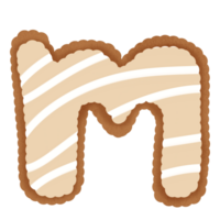 Hand drawn gingerbread alphabet png