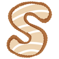 Hand drawn gingerbread alphabet png