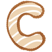 Hand gezeichnet Lebkuchen Alphabet png