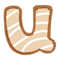 mano dibujado pan de jengibre alfabeto png