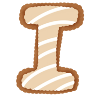 Hand drawn gingerbread alphabet png