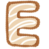 Hand drawn gingerbread alphabet png