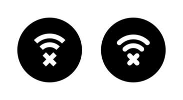 Offline, wifi network disconnected icon vector