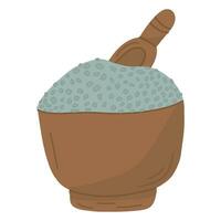 Cosmetic salt, relaxing for the spa.A single vector illustration for a spa salon.