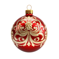 ai generato Natale ornamento rosso fiocco di neve png