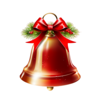 AI generated Christmas Bell Cartoon png