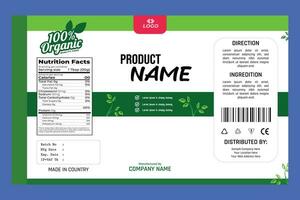 Organic Product Label Design Template design vector