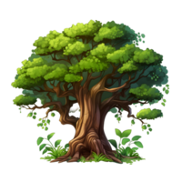 ai generado antiguo grande árbol png