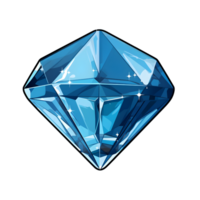 AI generated A diamond that is blue and green png