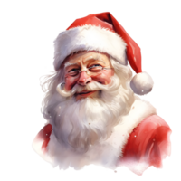 ai généré Père Noël claus aquarelle élément png