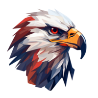 AI generated Artistic Style Eagle Illustration Painting Drawing Cartoon Eagle No Background Perfect for Print on Demand Merchandise AI Generative png