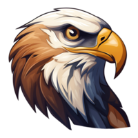 AI generated Artistic Style Eagle Illustration Painting Drawing Cartoon Eagle No Background Perfect for Print on Demand Merchandise AI Generative png