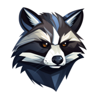 AI generated Raccoon Artistic Style Illustration Cartoon Style Painting Drawing No Background Perfect for Print on Demand Merchandise AI Generative png