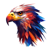 AI generated Artistic Style Eagle Illustration Painting Drawing Cartoon Eagle No Background Perfect for Print on Demand Merchandise AI Generative png