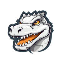 ai généré dessin animé style crocodile alligator illustration non Contexte parfait pour impression sur demande marchandise ai génératif png