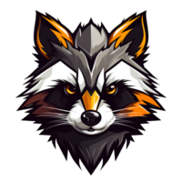 AI generated Raccoon Artistic Style Illustration Cartoon Style Painting Drawing No Background Perfect for Print on Demand Merchandise AI Generative png