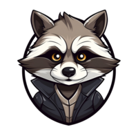 AI generated Raccoon Artistic Style Illustration Cartoon Style Painting Drawing No Background Perfect for Print on Demand Merchandise AI Generative png