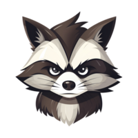 AI generated Raccoon Artistic Style Illustration Cartoon Style Painting Drawing No Background Perfect for Print on Demand Merchandise AI Generative png