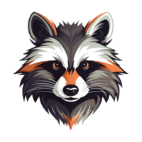 AI generated Raccoon Artistic Style Illustration Cartoon Style Painting Drawing No Background Perfect for Print on Demand Merchandise AI Generative png