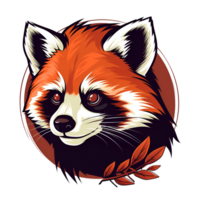 AI generated Artistic Style Red Panda Illustration Painting Drawing No Background Perfect for Print on Demand Merchandise AI Generative png