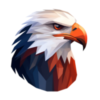 AI generated Artistic Style Eagle Illustration Painting Drawing Cartoon Eagle No Background Perfect for Print on Demand Merchandise AI Generative png