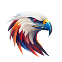 AI generated Artistic Style Eagle Illustration Painting Drawing Cartoon Eagle No Background Perfect for Print on Demand Merchandise AI Generative png