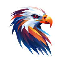 AI generated Artistic Style Eagle Illustration Painting Drawing Cartoon Eagle No Background Perfect for Print on Demand Merchandise AI Generative png