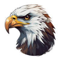 AI generated Artistic Style Eagle Illustration Painting Drawing Cartoon Eagle No Background Perfect for Print on Demand Merchandise AI Generative png