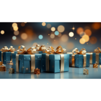 AI generated Christmas Day Captivating festive scene with shimmering ai generative png