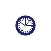 un logo de reloj icono vector diseño reloj silueta aislado azul icono