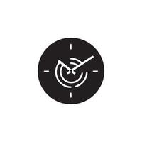 logo de reloj icono vector silueta aislado diseño hora concepto hogar reloj