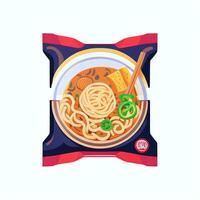 AI generated Ramen Noodle Portrait Avatar Clip Art Gamer Icon Sticker Decoration Simple Background photo