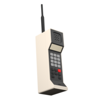 3D rendering of a retro mobile phone illustration png