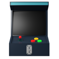 3D rendering of a retro arcade game illustration png