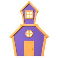 3D Stylized House. Object on a transparent background png