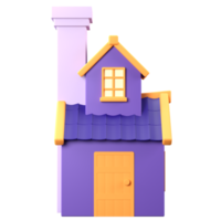 3D Stylized House. Object on a transparent background png