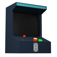 3d representación de un retro arcada juego ilustración png