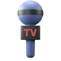 3D rendering of an isometric microphone illustration. Object on a transparent background. png