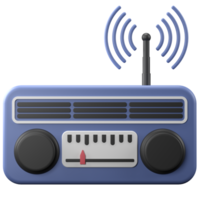 3d representación de un isométrica radio ilustración. objeto en un transparente antecedentes. png