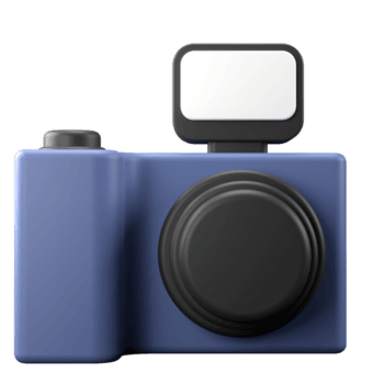 3d interpretazione di un' telecamera illustrazione. oggetto su un' trasparente sfondo. png