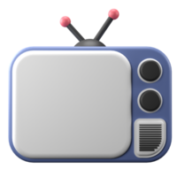 3D rendering of an isometric television illustration. Object on a transparent background. png