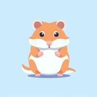 AI generated Cute Hamster Portrait Avatar Clip Art Gamer Icon Sticker Decoration Simple Background photo