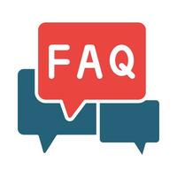 FAQ Vector Glyph Two Color Icon For Personal And Commercial Use.