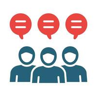 Forum Vector Glyph Two Color Icon For Personal And Commercial Use.