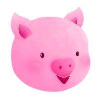 rosado cerdo acuarela cuadro, rosado cerdo ilustración, rosado cerdo clipart, san valentin clipart png