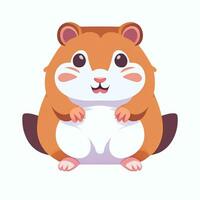 AI generated Cute Hamster Portrait Avatar Clip Art Gamer Icon Sticker Decoration Simple Background photo