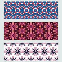 set of four colorful geometric patterns vector