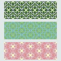 four different colored geometric patterns vector